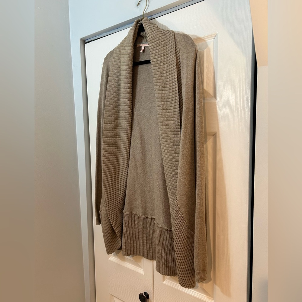 Victoria’s Secret Cashmere Blend Open Front Cardigan Women’s Medium Taupe